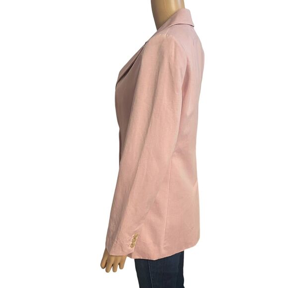 Banana Republic Long And Lean Blazer Pink Classic Preppy Minimalist Career - Picture 3 of 10